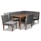 Baxton Studio Dining Set, 47.25 W, 27.75 H, Wood, Grey/Walnut Brown 214-11698-11698-11699-9305-ZORO - alternate 6